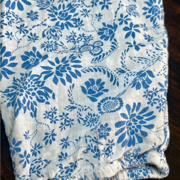 LOFT Floral Blue and White Long Sleeve Summer Dress - Picture 4 of 10